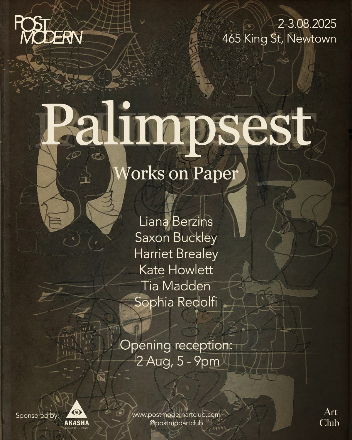 IRL UPCOMING: AUG 2-3, 2025 'Palimpsest: Works on Paper'