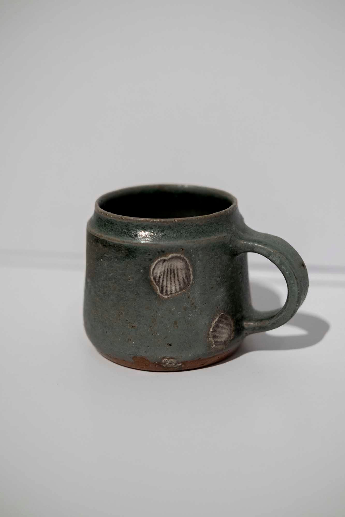 Blue Grey Side Shell Mug