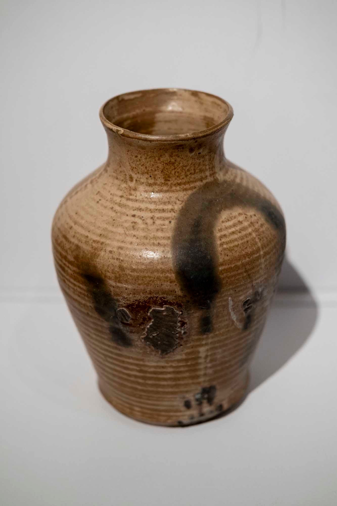 Large Side Shell Vase Brown